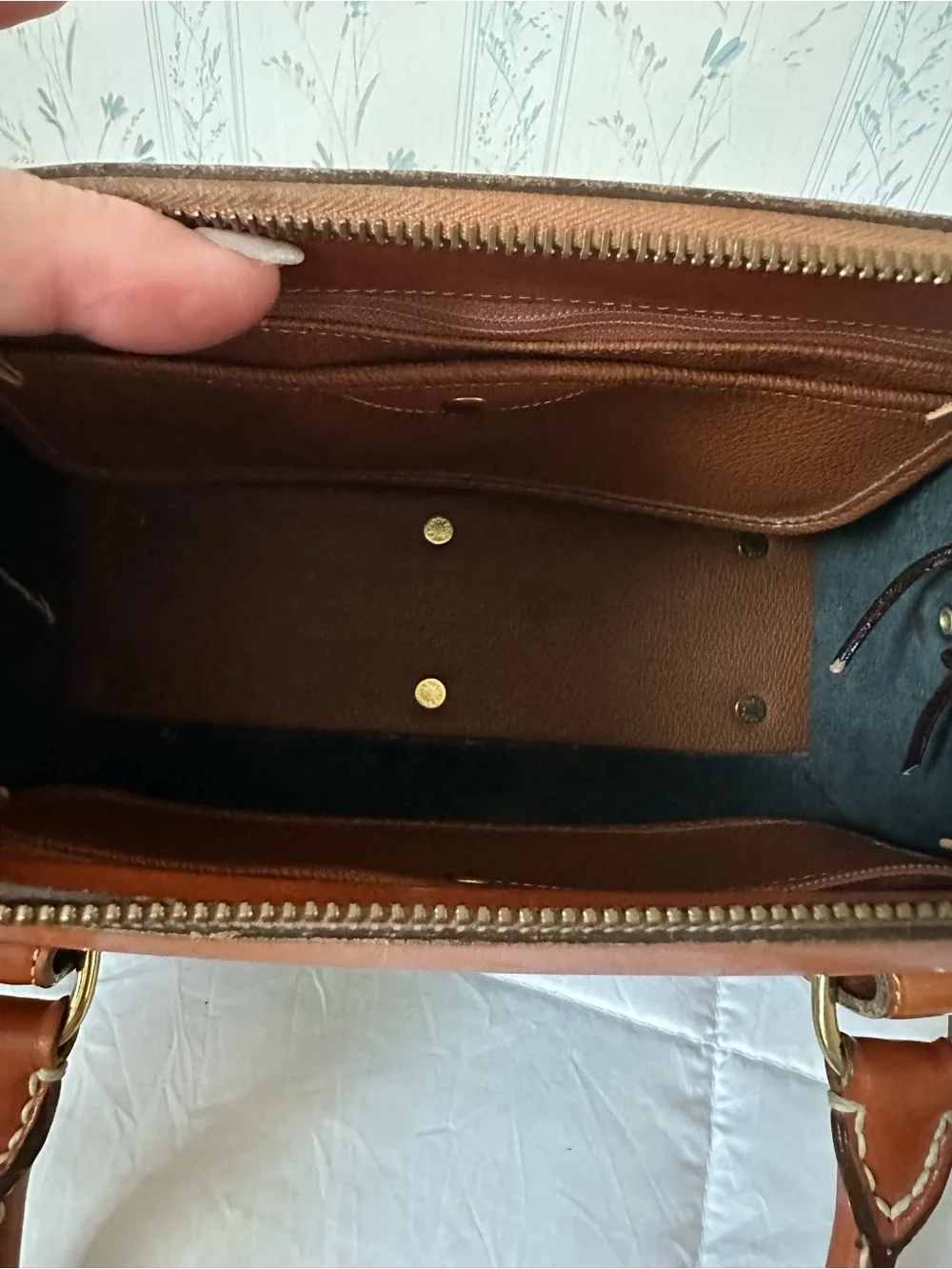Dooney & Bourke Vintage Leather Satchel with Wallet